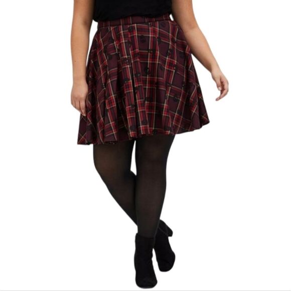 Mini Twill Pleated Skater Skirt - Picture 1 of 6